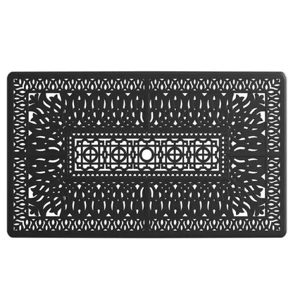 Ensemble de salle à manger rectangulaire 5 pièces en aluminium moulé pour terrasse, jardin, bord de piscine avec coussins
