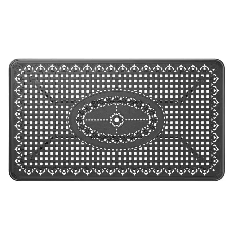 Ensemble de salle à manger rectangulaire 5 pièces en aluminium moulé pour terrasse, jardin, bord de piscine avec coussins