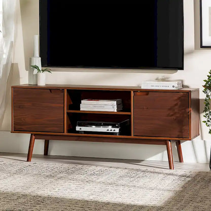 Middlebrook 58-inch Mid-Century Solid Wood TV Stand