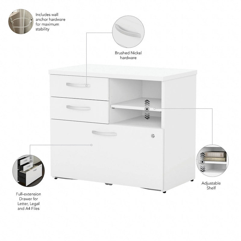 Studio C Storage Cabinet with Drawers by Bush Business Furniture