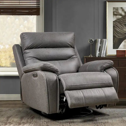 Christopher Knight Home - Liyasi Dual OKIN Motor Swivel Rocker Recliner with Infinite Position, Power Headrest, and USB Charging