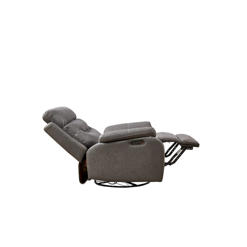 Christopher Knight Home - Liyasi Dual OKIN Motor Swivel Rocker Recliner with Infinite Position, Power Headrest, and USB Charging