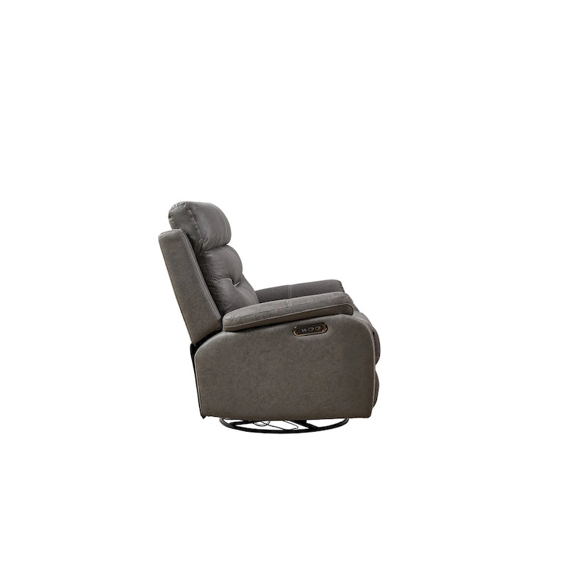 Christopher Knight Home - Liyasi Dual OKIN Motor Swivel Rocker Recliner with Infinite Position, Power Headrest, and USB Charging