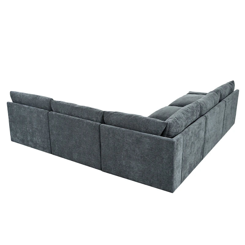 Christopher Knight Home - Harper 115 Modular Upholstery Sectional Sofa with Plush Cushions and Hidden Storage Compartments