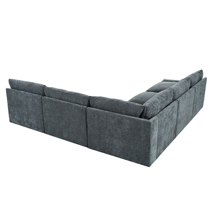 Christopher Knight Home - Harper 115 Modular Upholstery Sectional Sofa with Plush Cushions and Hidden Storage Compartments