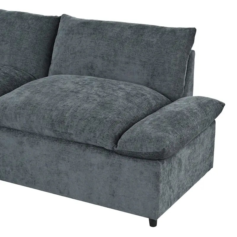 Christopher Knight Home - Harper 115 Modular Upholstery Sectional Sofa with Plush Cushions and Hidden Storage Compartments