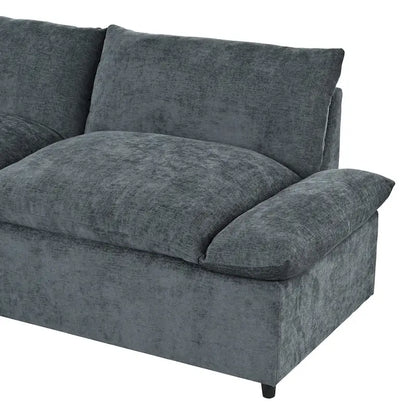 Christopher Knight Home - Harper 115 Modular Upholstery Sectional Sofa with Plush Cushions and Hidden Storage Compartments