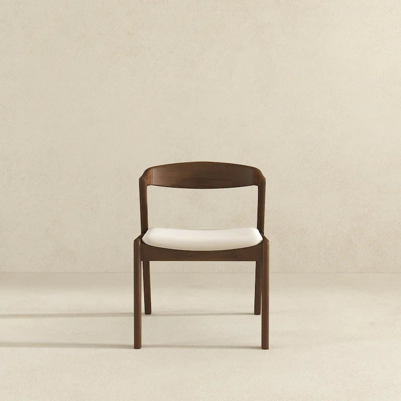 Solid Wood Cream Dining Chair (Set Of 2)