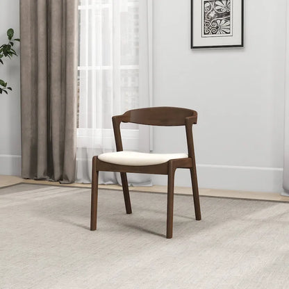 Solid Wood Cream Dining Chair (Set Of 2)