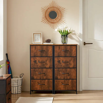 4-Drawer Fabric Dresser, Foldable Storage Cabinet Organizer