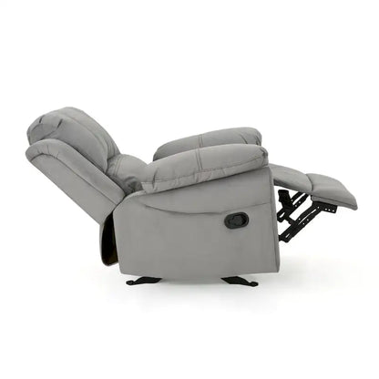 Roomfitters Manual Glider Recliner, Relaxing Recliner for Living Room, Bedroom, Grey
