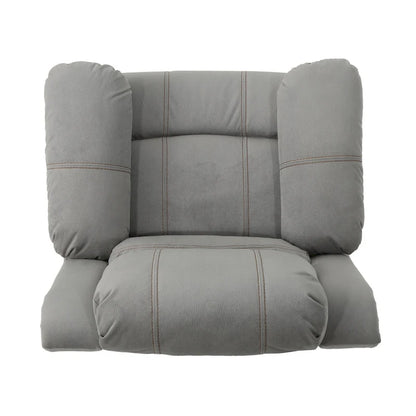 Roomfitters Manual Glider Recliner, Relaxing Recliner for Living Room, Bedroom, Grey