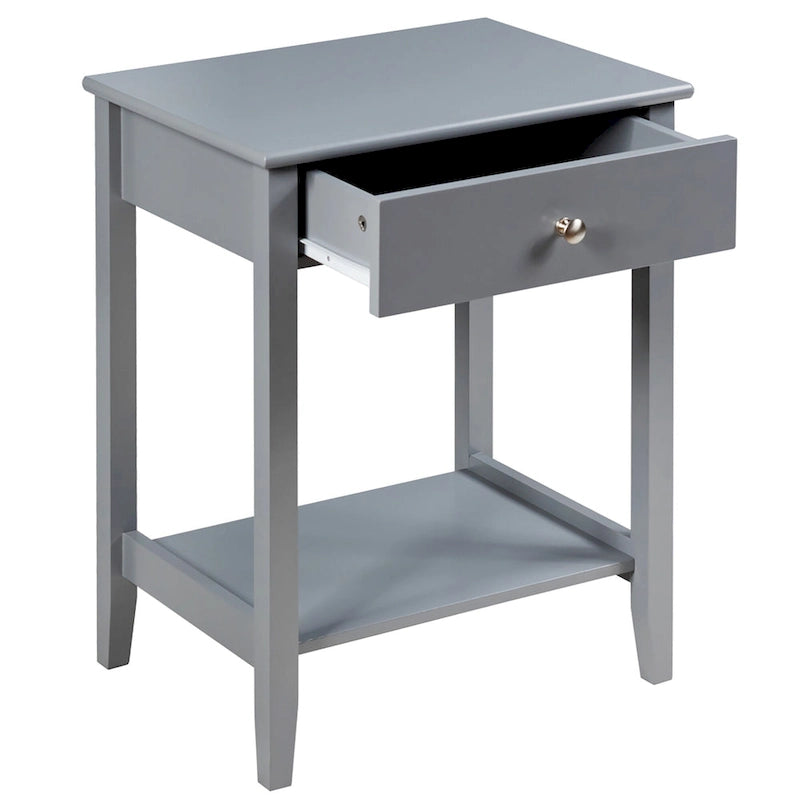 Costway Nightstand End Table Storage Display Bedroom Furniture Drawer