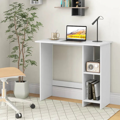 Costway Small Computer Desk with Storage Modern Writing Desk with