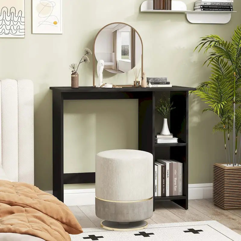 Costway Small Computer Desk with Storage Modern Writing Desk with