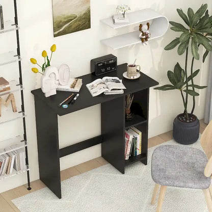 Costway Small Computer Desk with Storage Modern Writing Desk with