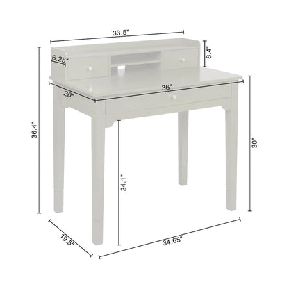 Lifestorey Keaton Desk with Hutch