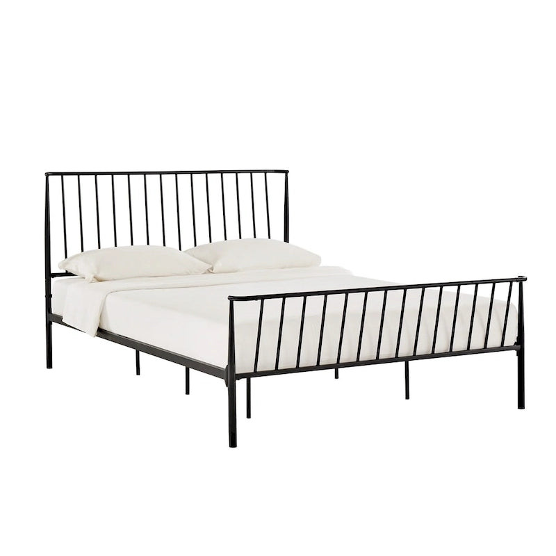 Bastrop Matte Black Finish Metal Queen Bed by iNSPIRE Q Modern