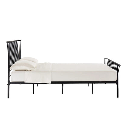 Bastrop Matte Black Finish Metal Queen Bed by iNSPIRE Q Modern