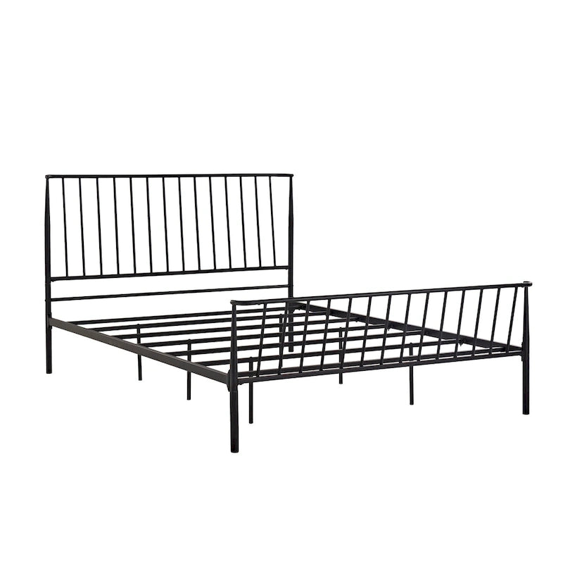 Bastrop Matte Black Finish Metal Queen Bed by iNSPIRE Q Modern