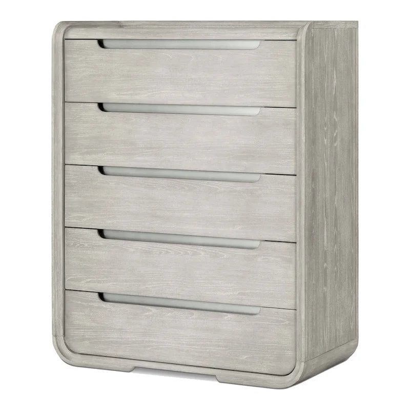 Modern Solid Wood 5-Drawer Chest