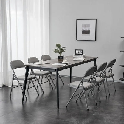 Chaises pliantes élégantes en fer et PVC pour conventions et expositions Blanches