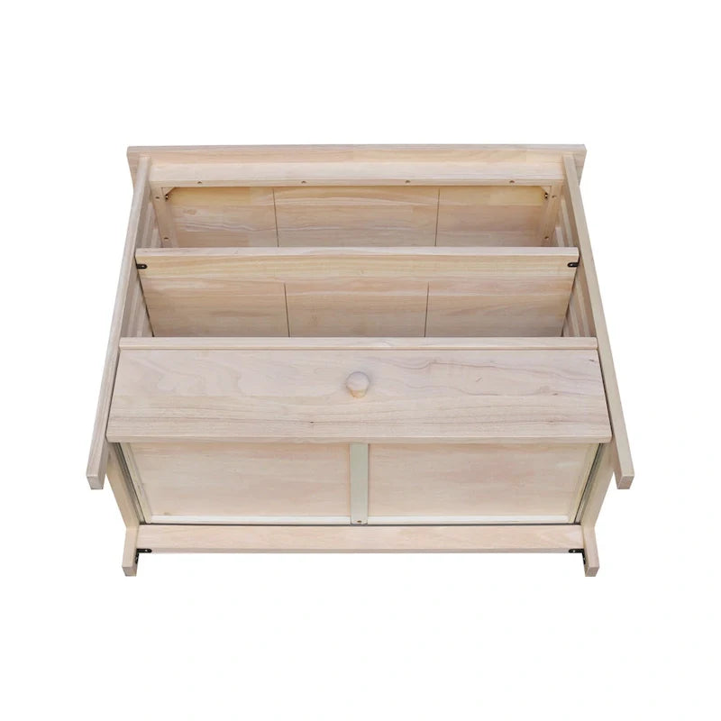 Meuble TV d'angle en bois massif de style Mission