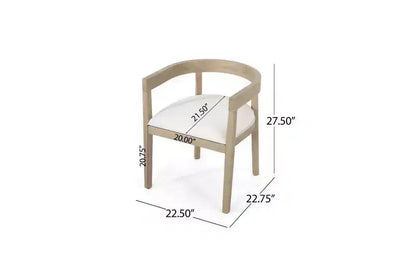 Ensemble de salle à manger Christopher Knight Home Ellie moderne 7 pièces en bois d'hévéa et tissu d'ameublement beige/frêne clair