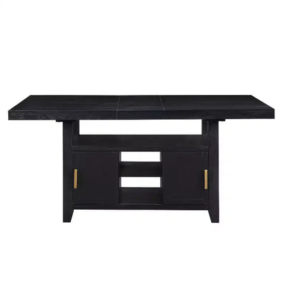 Yves Counter Height Dining Table with Storage Rubbed Charcoal - Steve Silver Co.