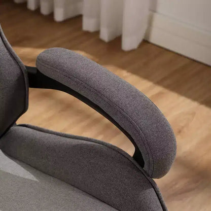 Chaise de jeu pivotante grise – Room Essentials™ : Chaise de bureau d'ordinateur rembourrée, réglable, accoudoirs fixes