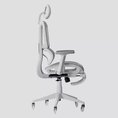 Airflex2 Mesh Gaming Chair with Footrest White - Techni Sport: Synchro-Tilt, 275 Lbs Capacity, Ergonomic Design