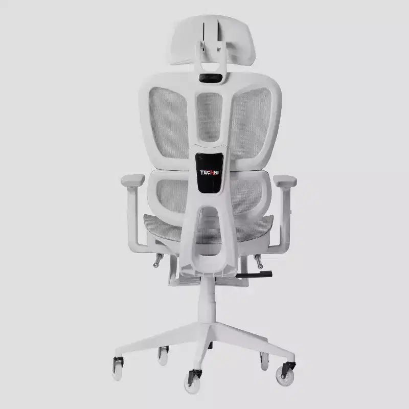 Airflex2 Mesh Gaming Chair with Footrest White - Techni Sport: Synchro-Tilt, 275 Lbs Capacity, Ergonomic Design