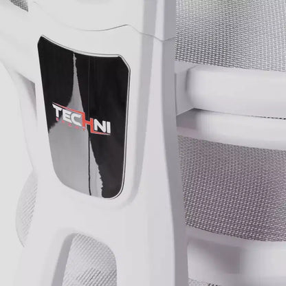 Airflex2 Mesh Gaming Chair with Footrest White - Techni Sport: Synchro-Tilt, 275 Lbs Capacity, Ergonomic Design