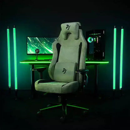 Chaise de bureau et de jeu Arozzi Vernazza XL Supersoft avec soutien lombaire en mousse à mémoire de forme accoudoirs 4D Forest