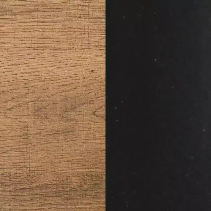 Étagère Arche à 5 tablettes 72" Haven en bois et métal, Chêne récupéré/Noir mat - Nathan James