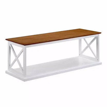 Coventry Coffee Table with Shelf Driftwood/White - Breighton Home