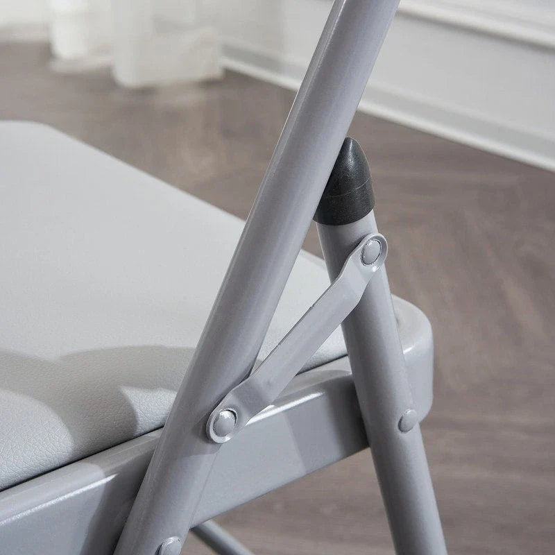 Chaises pliantes élégantes en fer et PVC pour conventions et expositions Blanches