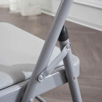 Chaises pliantes élégantes en fer et PVC pour conventions et expositions Blanches