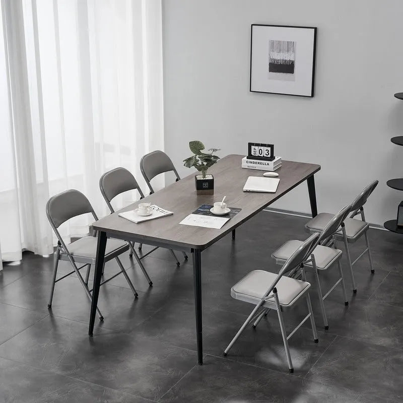 Chaises pliantes élégantes en fer et PVC pour conventions et expositions Blanches
