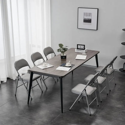 Chaises pliantes élégantes en fer et PVC pour conventions et expositions Blanches