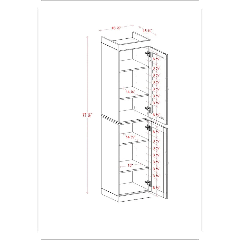 Meuble sous-vasque 100 % bois massif 42 cm avec portes en option par Palace Imports