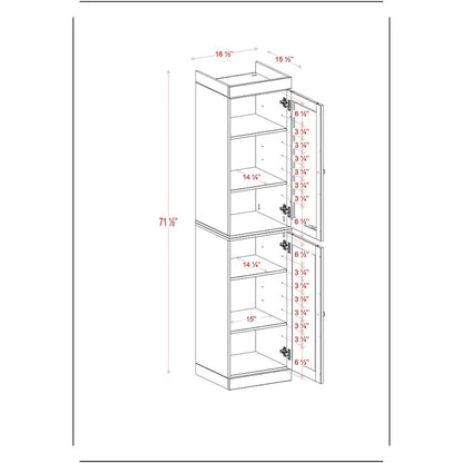 Meuble sous-vasque 100 % bois massif 42 cm avec portes en option par Palace Imports