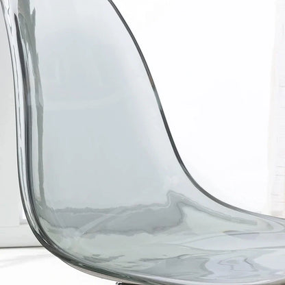 Chaise de bureau à roulettes sans accoudoirs, réglable en hauteur, en acrylique pivotant