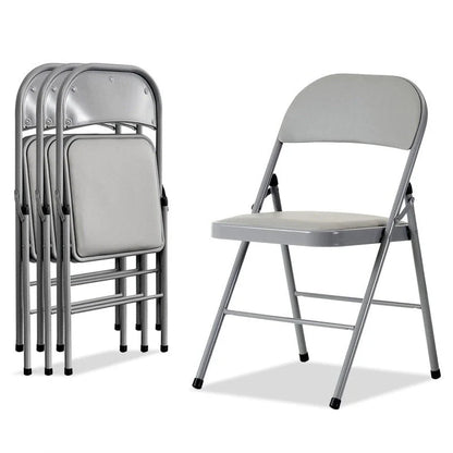 Chaises pliantes élégantes en fer et PVC pour conventions et expositions Blanches