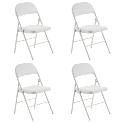 Chaises pliantes élégantes en fer et PVC pour conventions et expositions Blanches