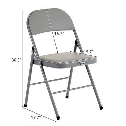 Chaises pliantes élégantes en fer et PVC pour conventions et expositions Blanches