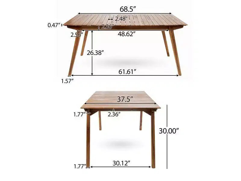 Mesa 7pc Acacia Wood Patio Dining Set - Christopher Knight Home