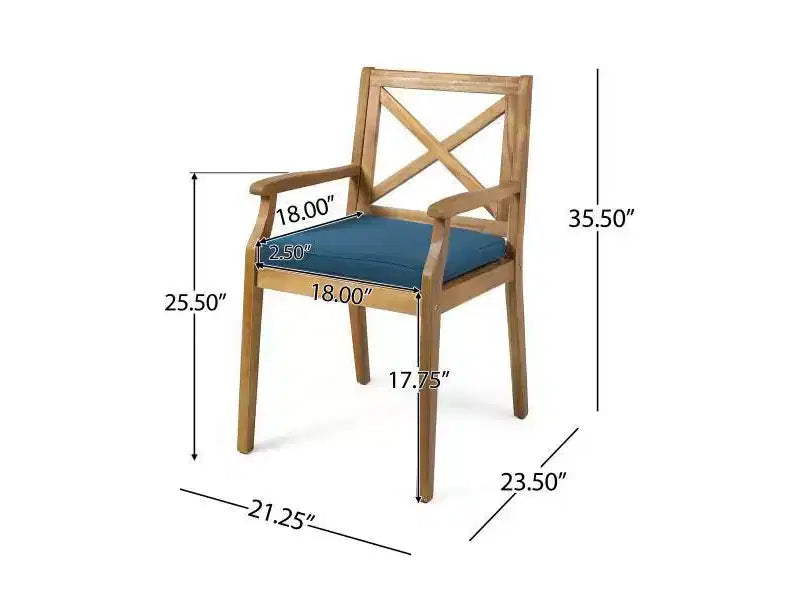 Mesa 7pc Acacia Wood Patio Dining Set - Christopher Knight Home