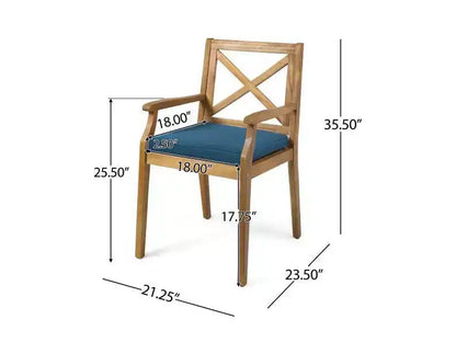 Mesa 7pc Acacia Wood Patio Dining Set - Christopher Knight Home