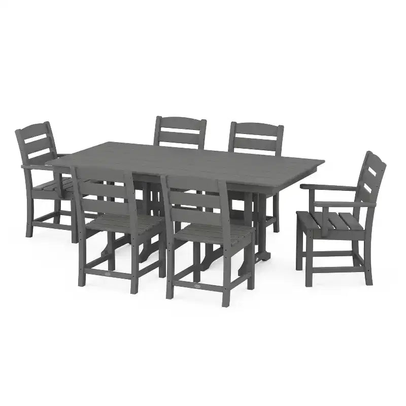Lakeside 7pc Farmhouse Dining Set - POLYWOOD
